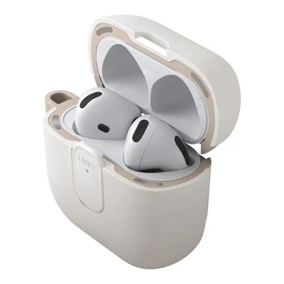 Uniq Clyde Airpods 4Th Gen (2024) Lock Case - Mist Grey (Mist Grey/Khaki)